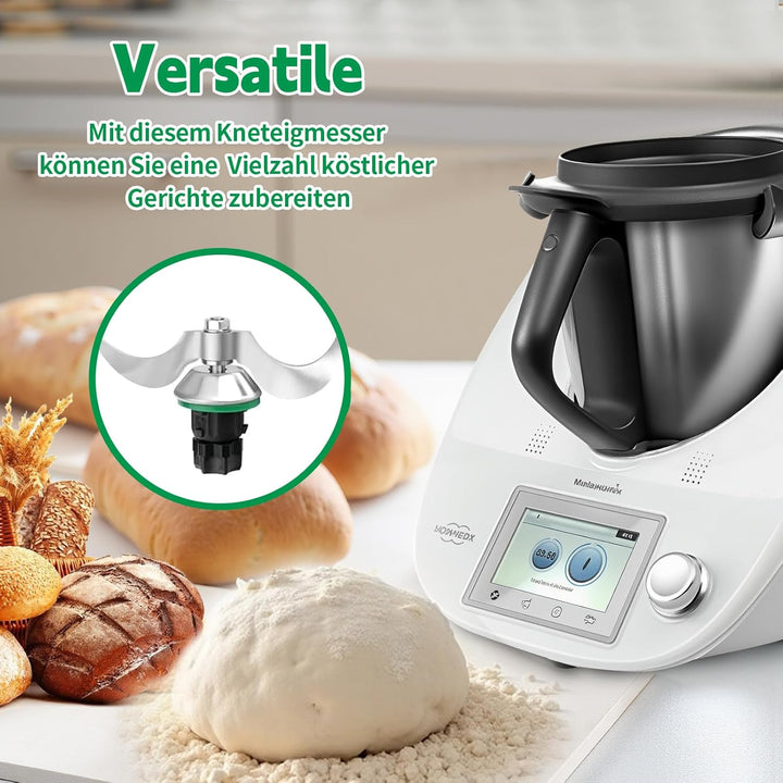 Teigmesser für Thermomix TM6, TM5, Edelstahl Teigmischmesser, Kein Teig-Rückstand und Schmutzkontami