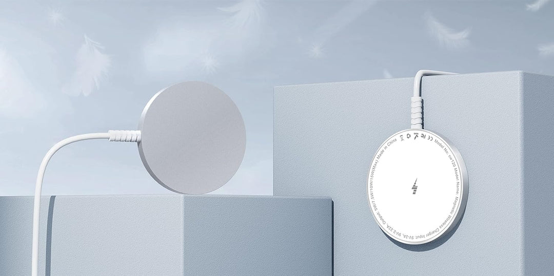 Mag-Safe Ladegerät für iPhone Ladestation: Magnet Wireless Charger Induktive Kabelloses Ladepad Komp