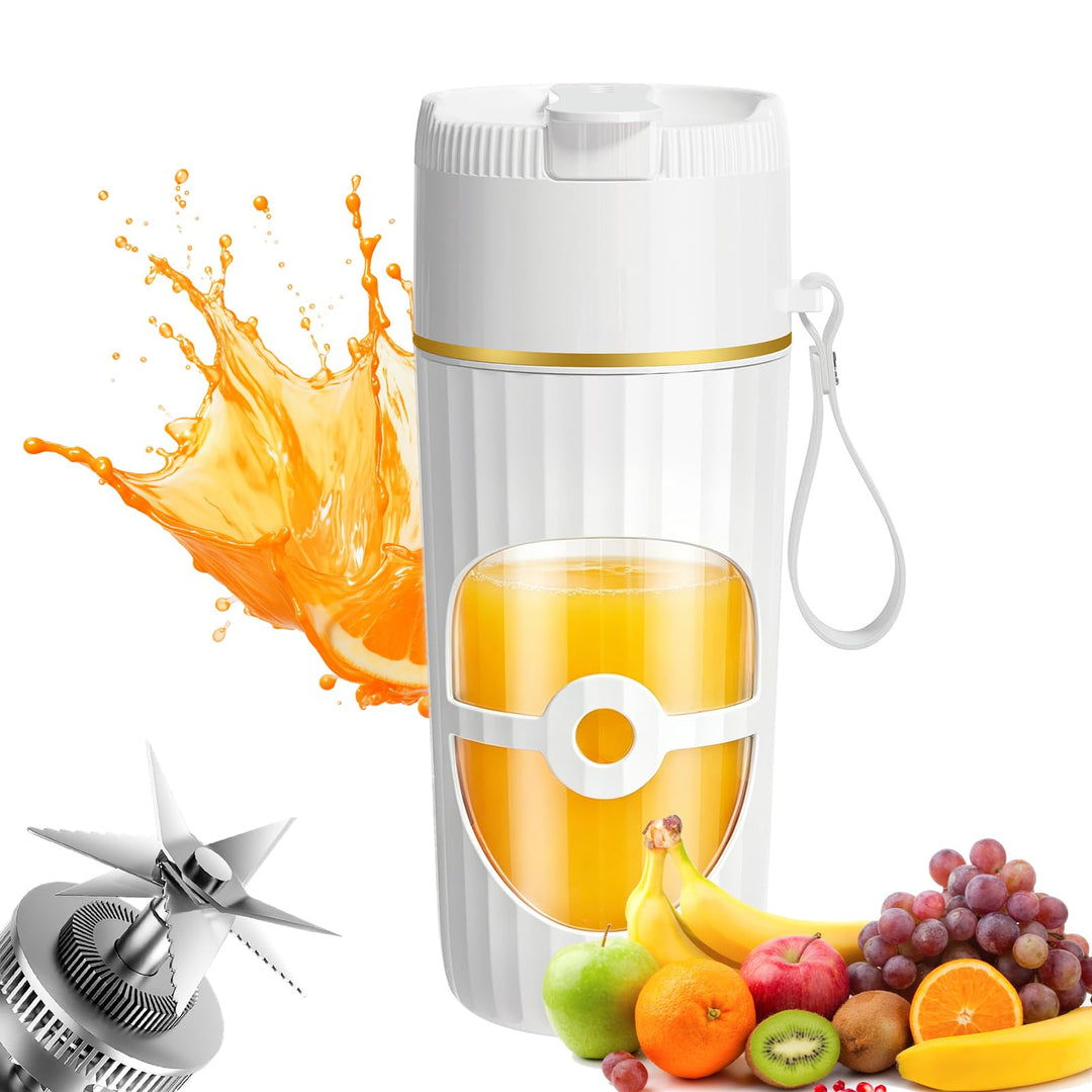 Tragbarer Mixer, 400 ml Kleiner Mixer Smoothie, Mini-Standmixer mit 10 Edelstahlklingen, Maker To Go