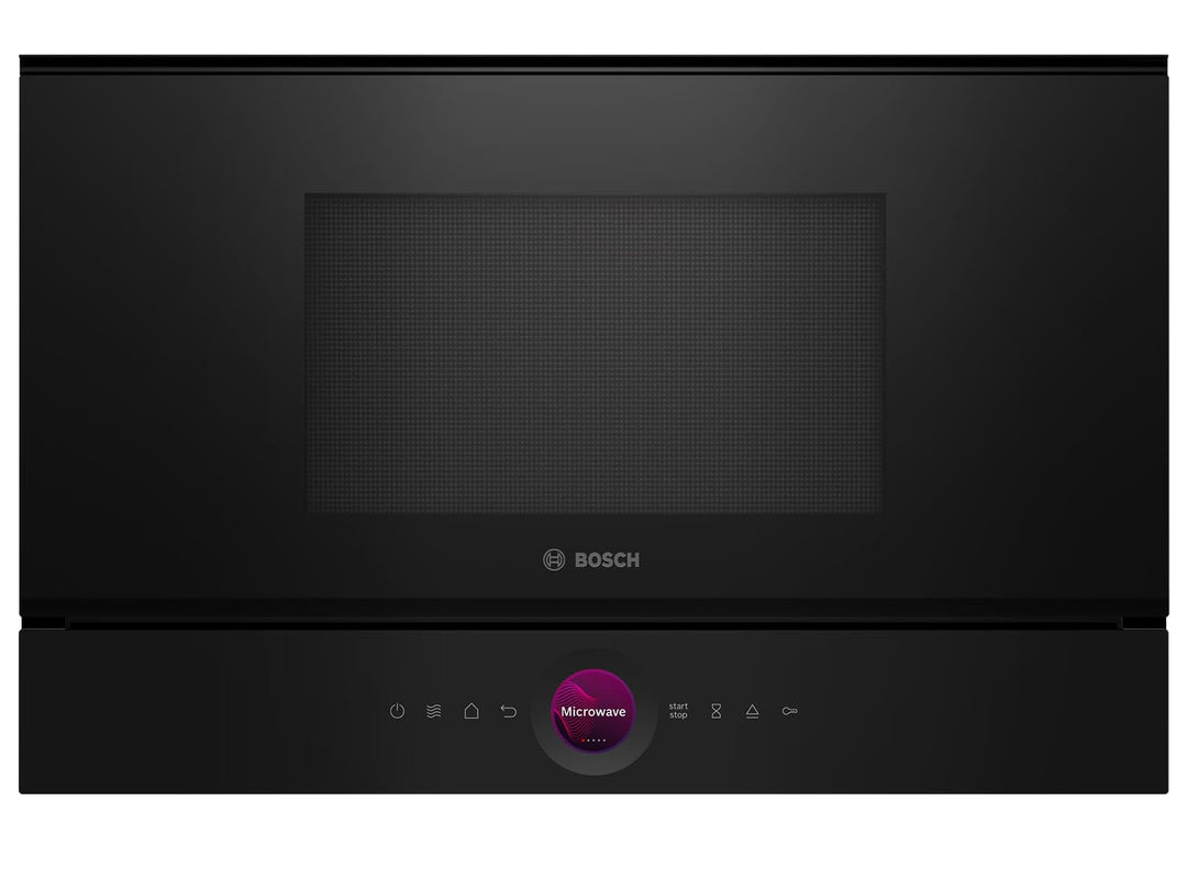 Bosch BEL7321B1, Serie 8 Einbau-Mikrowelle, Schwarz, 38 x 60 cm, 900W, Türanschlag Links, AutoPilot