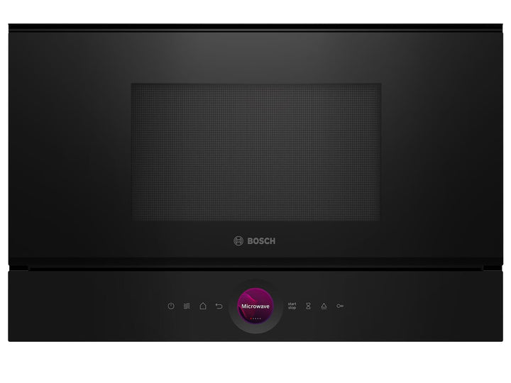 Bosch BEL7321B1, Serie 8 Einbau-Mikrowelle, Schwarz, 38 x 60 cm, 900W, Türanschlag Links, AutoPilot