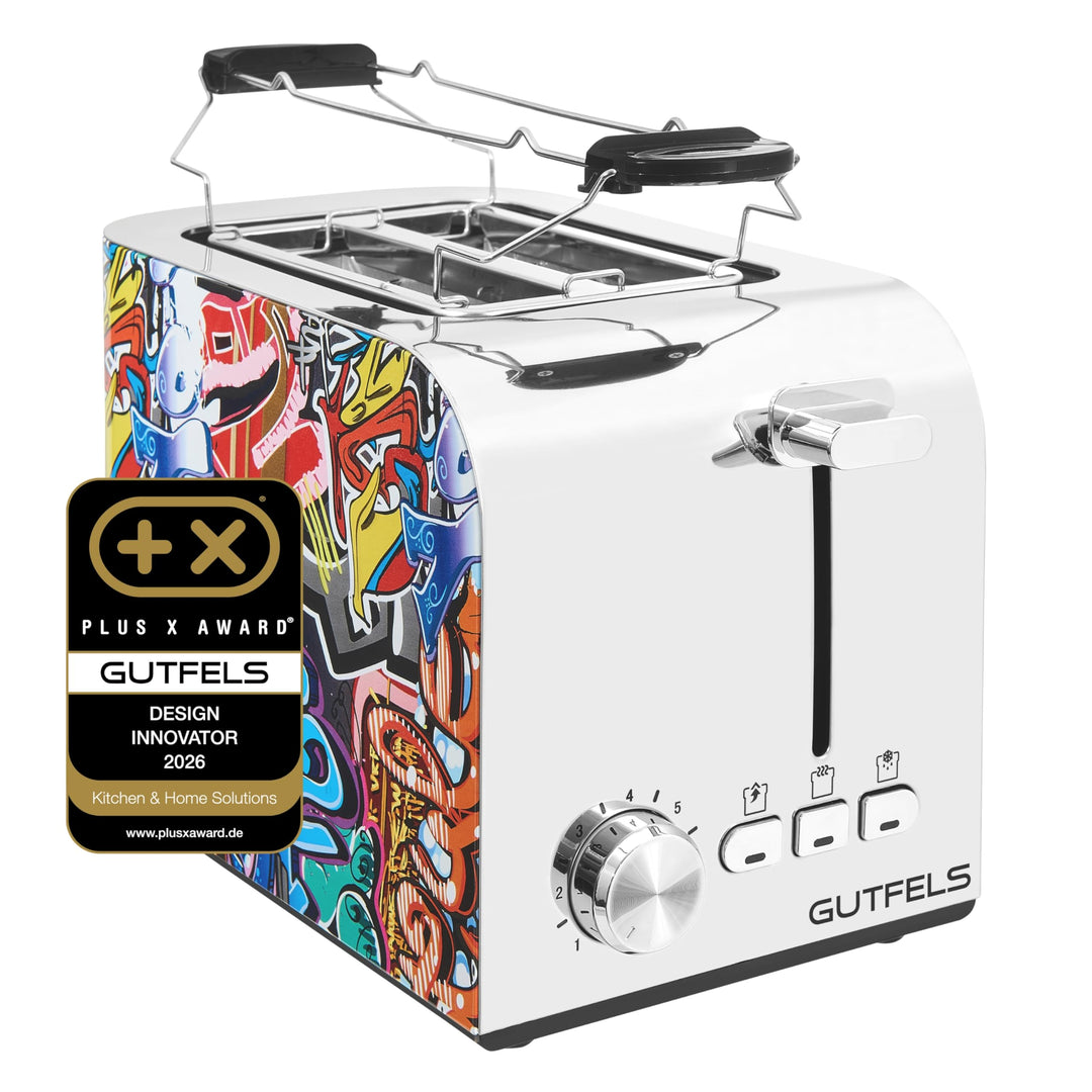 TOAST 3010 G | Toaster 2 Scheiben mit Brötchenaufsatz | 7 Leistungsstufen | 850 W | Auftau-, Aufwärm
