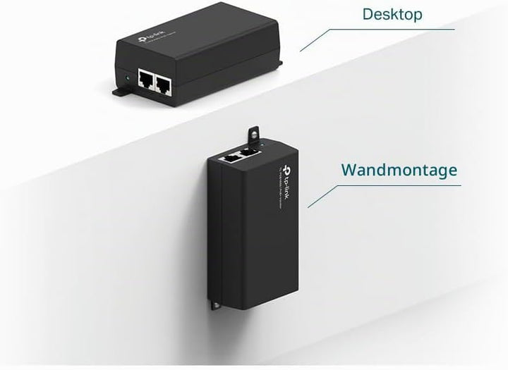 TP-Link TL-POE160S PoE+ Injektor (2 Gigabit-Ports, kompatibel mit 802.3af /at, Gesamtleistung mit bi