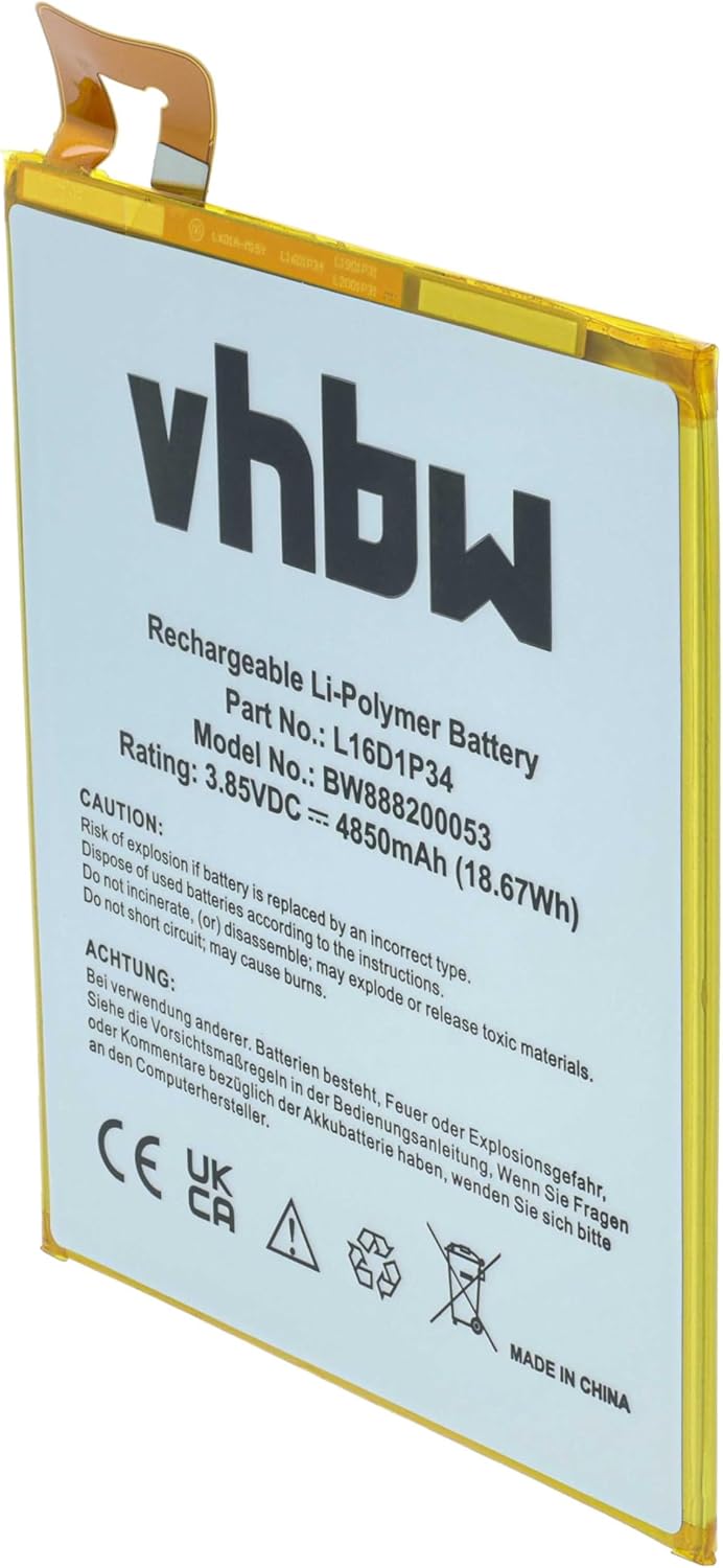 vhbw Akku kompatibel mit Lenovo Tab 4 8 Plus TB-8704X, 8 TB-8504F, 8 TB-8504X Tablet Pad (4850mAh, 3