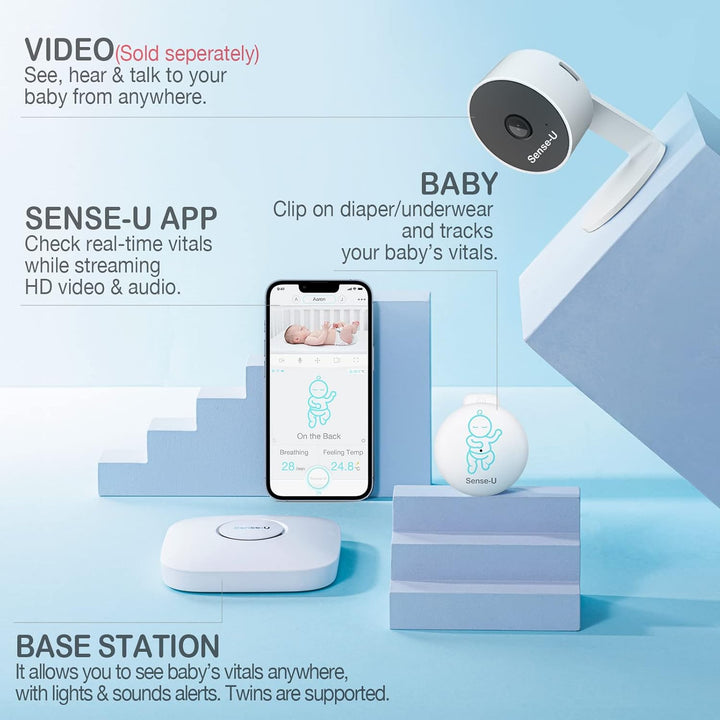 Sense-U Basisstation (2,4 GHz) – kompatibel mit den Sense-U Babymonitoren und lässt Sie die Daten Ih