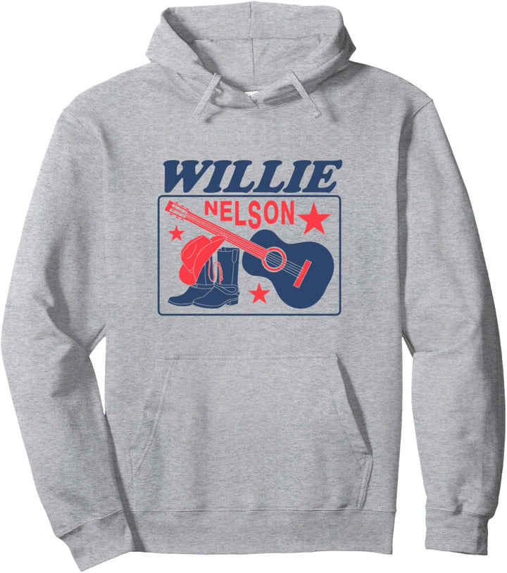 Offizielle Willie Nelson Stiefel Pullover Hoodie