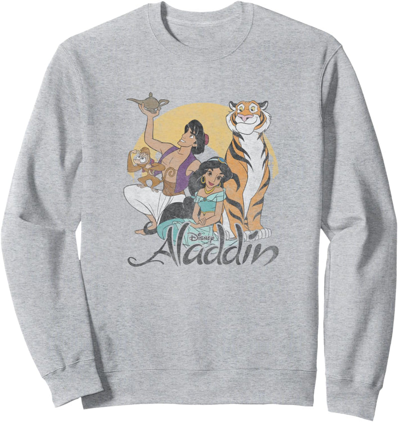 Disney Aladdin Group Shot Faded Sun Poster Sweatshirt