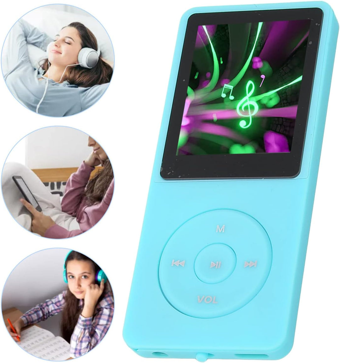 MP3-MP4-Player mit 8 GB Speicher, Musik-Player mit 1,8-Zoll-Bildschirm, 450-mAh-Akku, Unterstützt MP