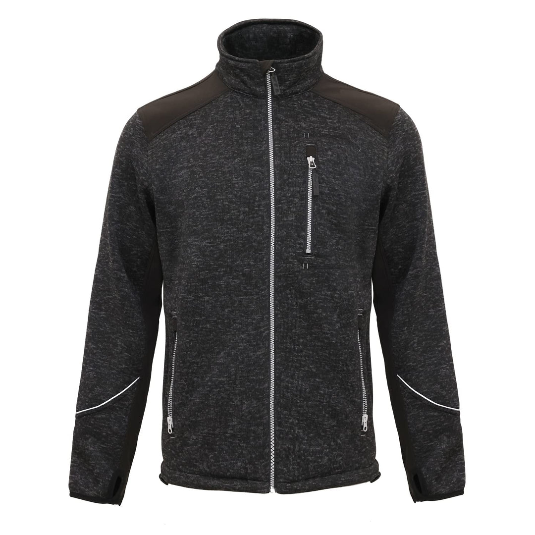 WORK IDEA Strick Fleecejacke Herren, Jacke Fleece Strickjacke, atmungsaktive Outdoor Fleecejacken fü