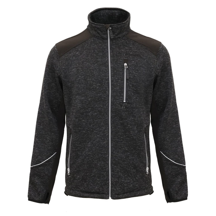 WORK IDEA Strick Fleecejacke Herren, Jacke Fleece Strickjacke, atmungsaktive Outdoor Fleecejacken fü