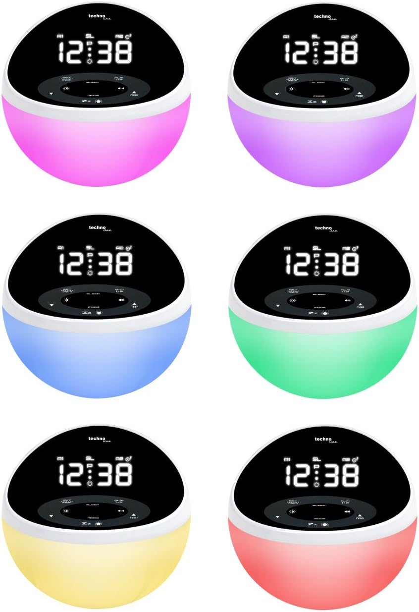 Technoline, WT 500 Premium-Radiowecker, weiss-schwarz, 14,5 x 14,5 x 12,5 cm