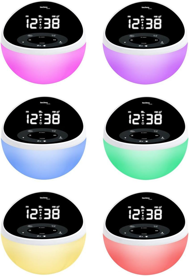 Technoline, WT 500 Premium-Radiowecker, weiss-schwarz, 14,5 x 14,5 x 12,5 cm