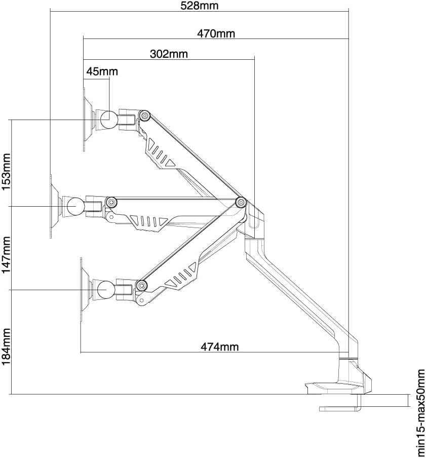 Neomounts by Newstar Monitor Tischhalterung Schwarz FPMA-D750BLACK Einzel 10-32 2-8kg Monitor-Tischh