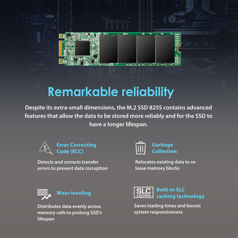 Transcend 2TB SATA III 6Gb/s MTS825S 80mm M.2 SSD (TS2TMTS825S)