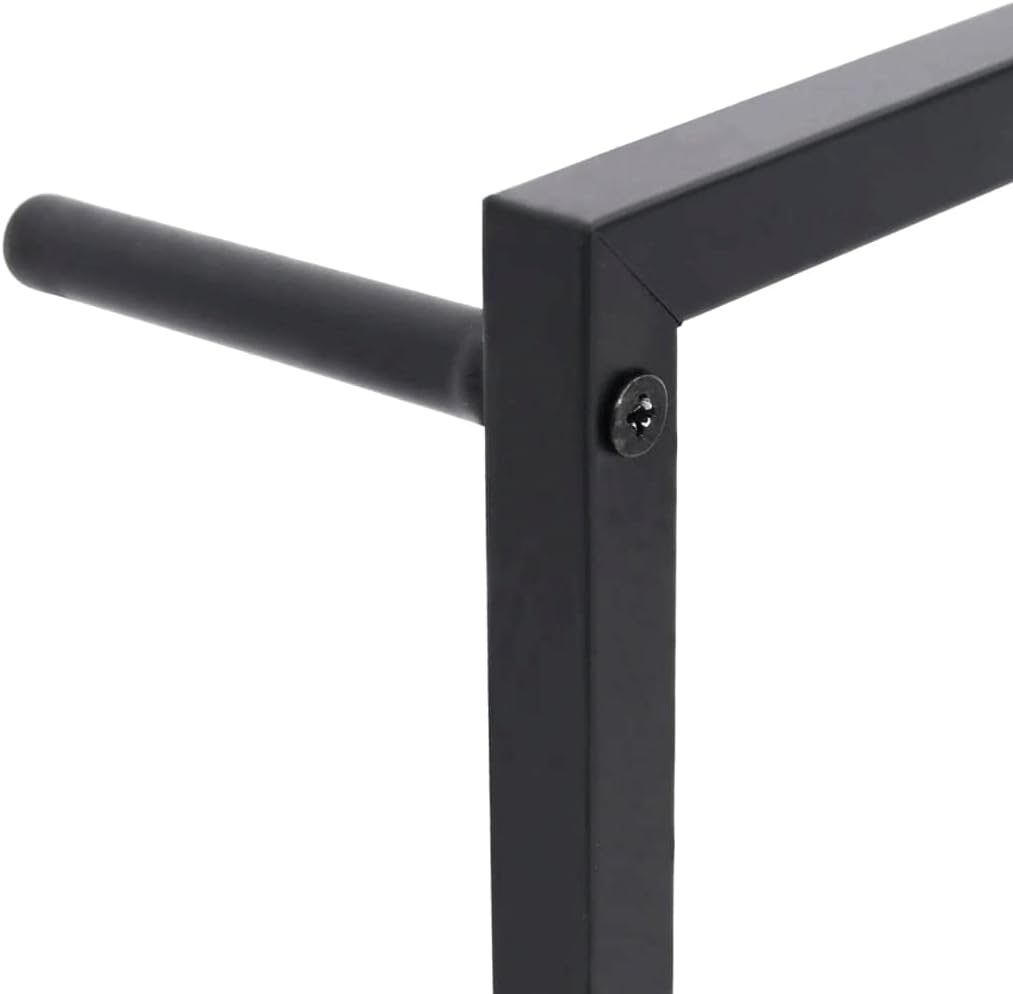 vidaXL Handtuchständer Schwarz 45x10x115 cm Stahl