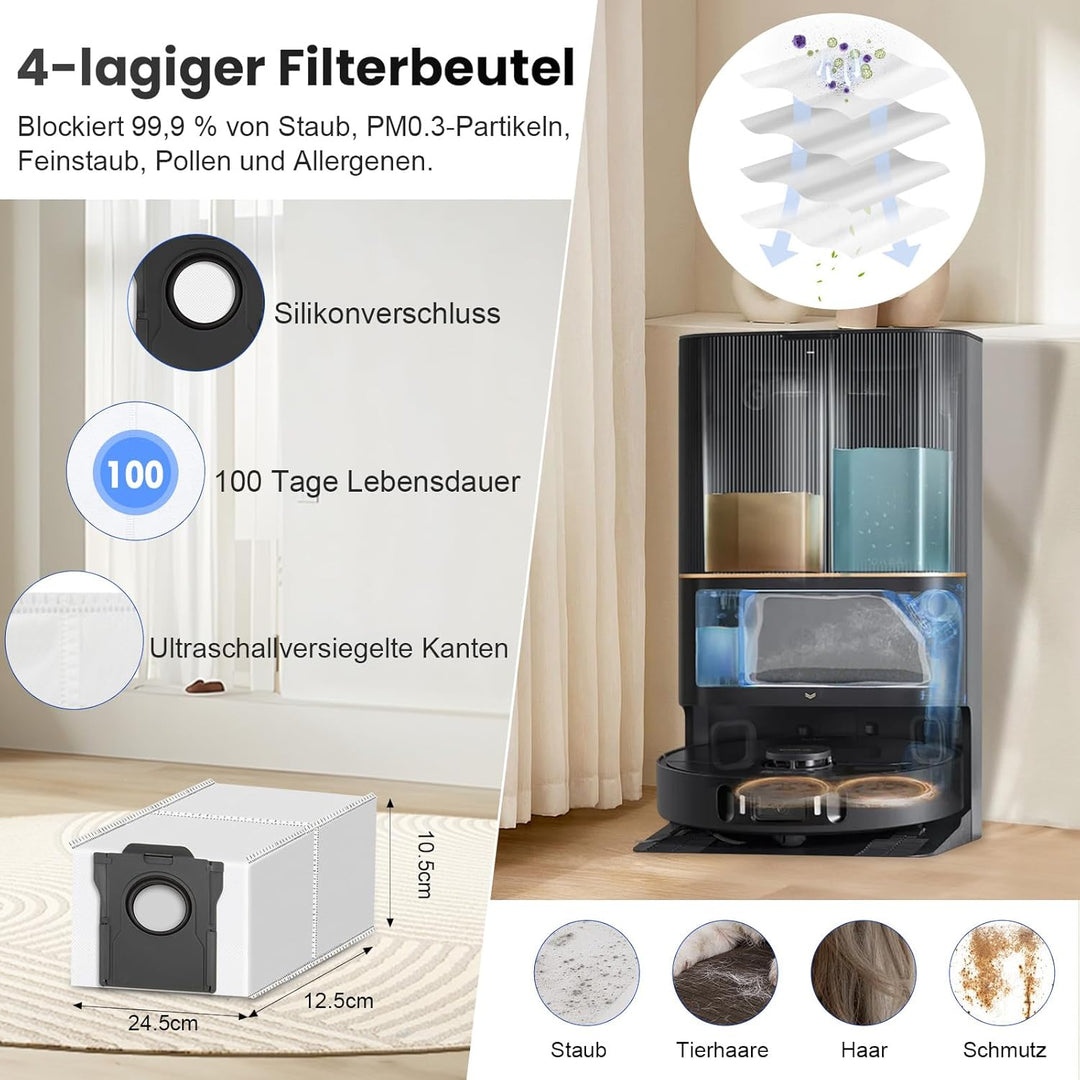 25 Stück Zubehör für Dreame L10s Pro Ultra Heat / L10s Ultra Gen 2 / X30 Ultra &amp; MOVA E30 Ultra Saug