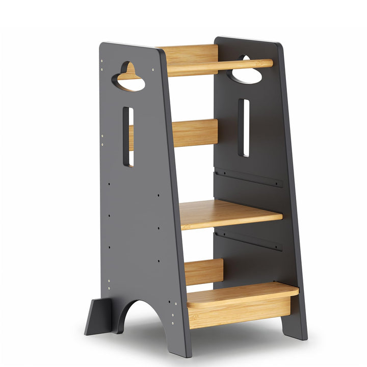 COSYLAND Lernturm ab 1 Jahr - Höhenverstellbarer Learning Tower für Kinder (3-stufig) - Montessori L
