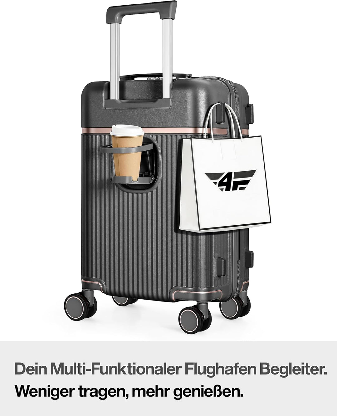 Leichter Premium Hartschalen-Reisekoffer XL - Gross 76 cm (103L) – Grosser Trolley Koffer mit TSA-Sc