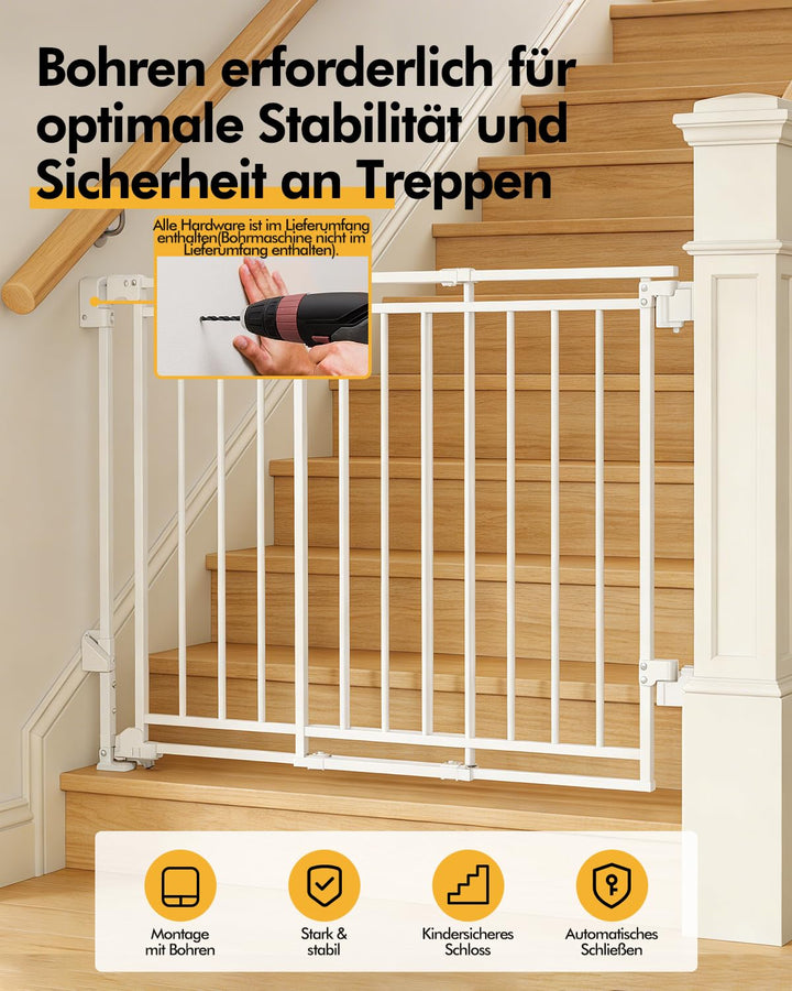derimkcoa extra breites Treppenschutzgitter von derimkcoa, 74 cm hoch, Sicherheitsgitter für Kinder