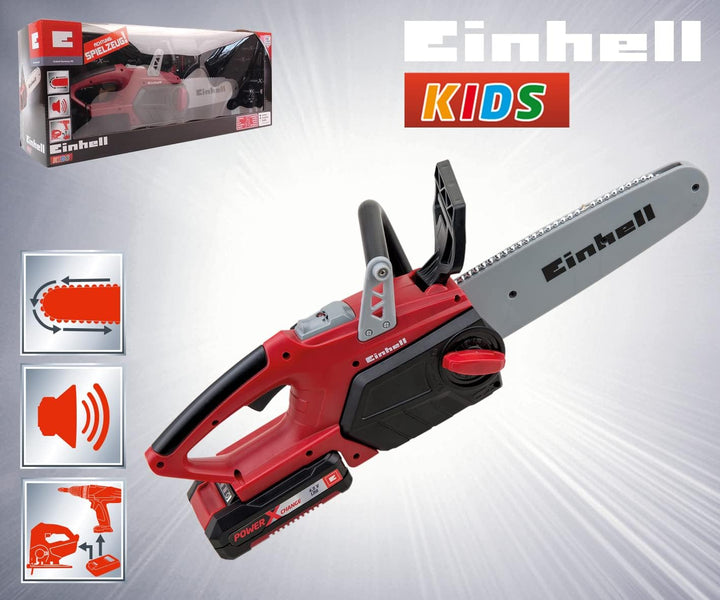 Happy People 41764 - Einhell Kids Kettensäge Batteriebetriebene Säge mit Sound und Lichtfunktion Han