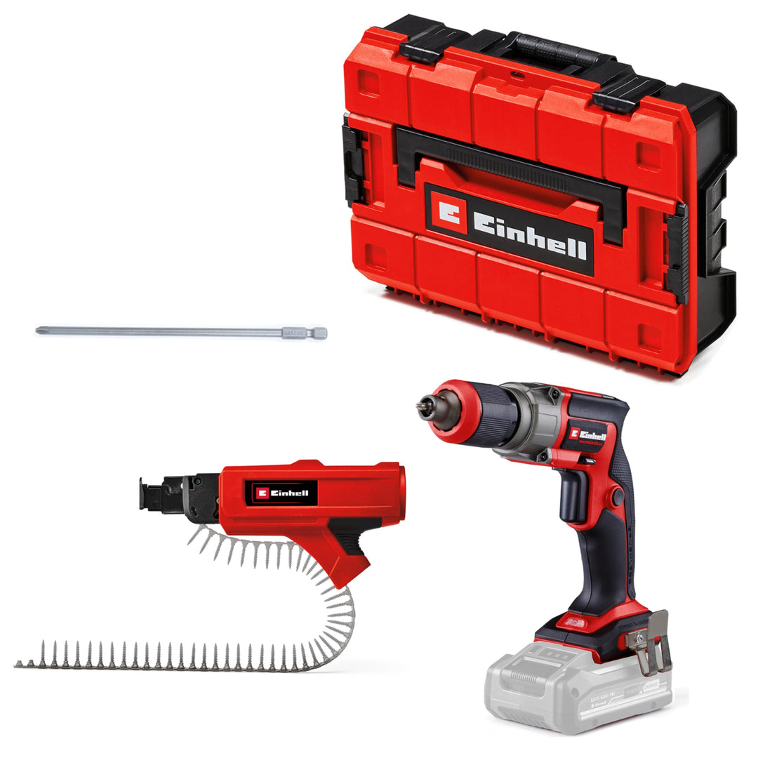 Einhell Professional Akku-Trockenbauschrauber TP-DY 18 Li BL + Magazine Power X-Change (18 V, Brushl