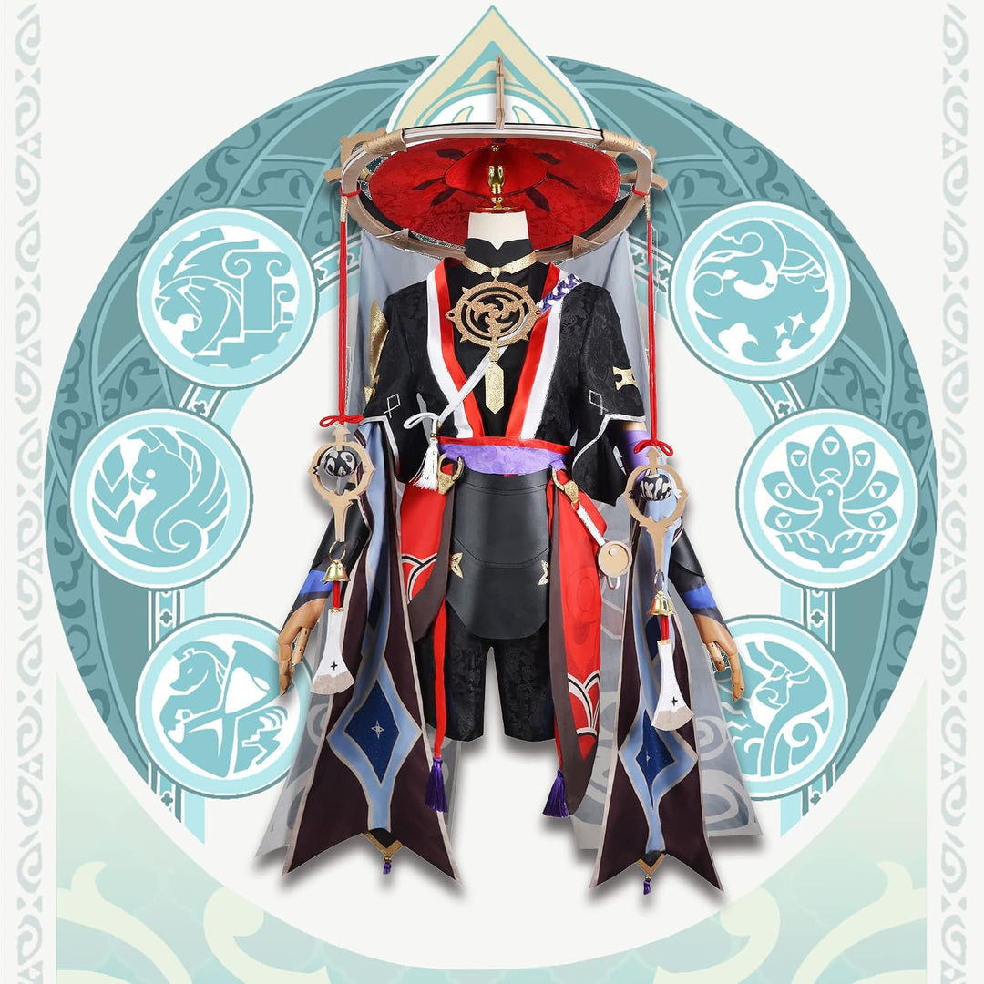 OSIAS Genshin Impact Cosplay Kostüm, verbesserte Version mit hochwertigen Stoffen, Accessoires und P