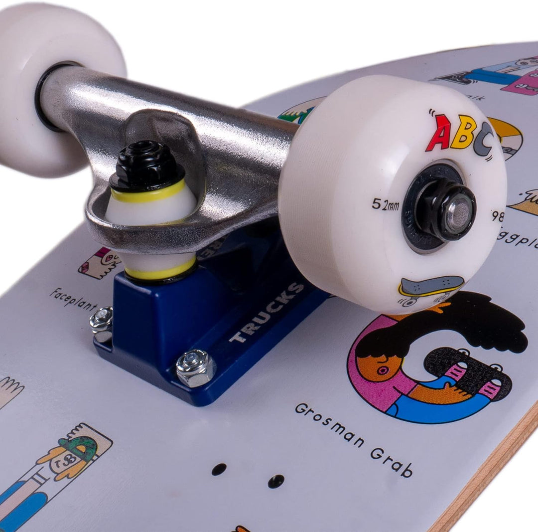 Inpeddo x The Dudes Skateboard Komplettboard Premium ABC 8.0" (White)