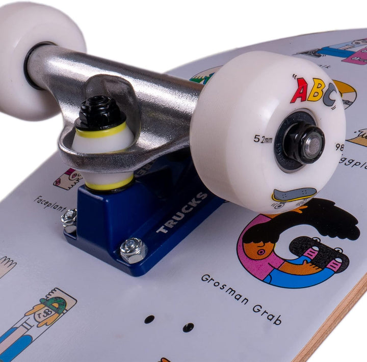 Inpeddo x The Dudes Skateboard Komplettboard Premium ABC 8.0" (White)