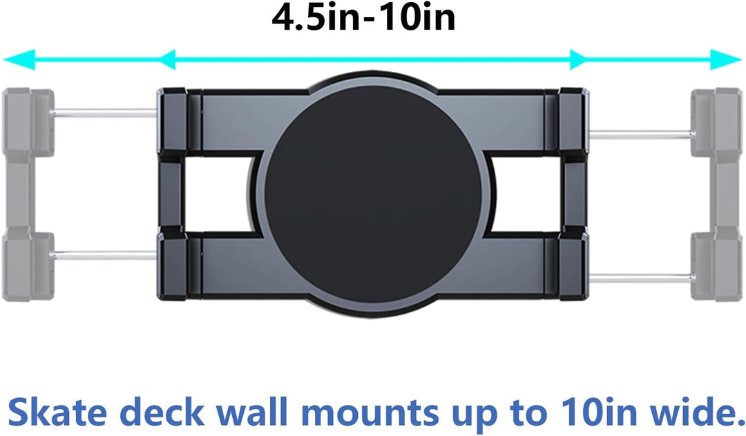 2er-Set Skate-Deck-Wandhalterung, 360° drehbare Skateboard-Wandhalterung, schwimmender Display-Aufhä