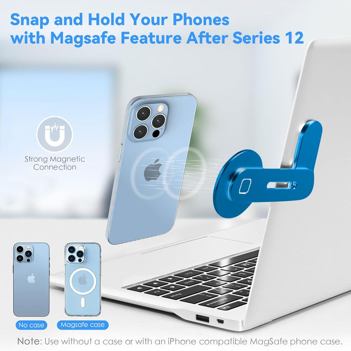 CloudValley Magnetische Laptop-Handyhalterung für iPhone 12 Serie, verstellbare Handy-Monitor-Seiten