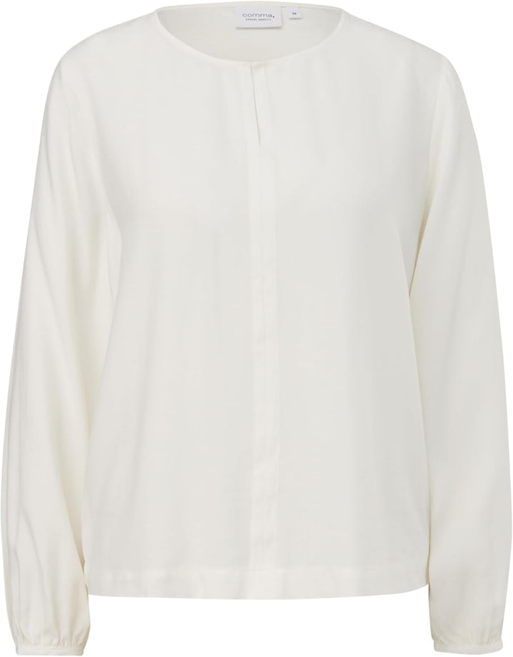Comma Damen Bluse 34 0120 Weiss, 34 0120 Weiß