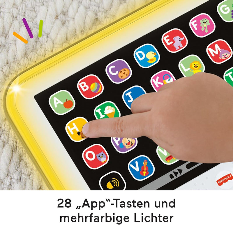 Fisher-Price Lernspass, Lernspielzeug für Kleinkinder, Smart Stages Tablet Computer-Attrappe mit Mus