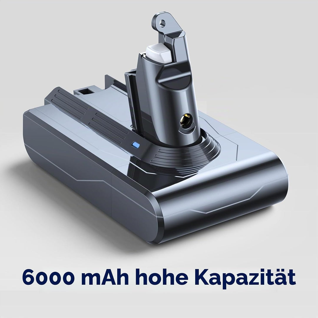 V6 Ersatzakku, 6000mAh Akku für Dyson V6 DC62 DC61 DC59 DC58 DC72 DC74 SV03 SV05 SV06 SV07 SV09 Fluf