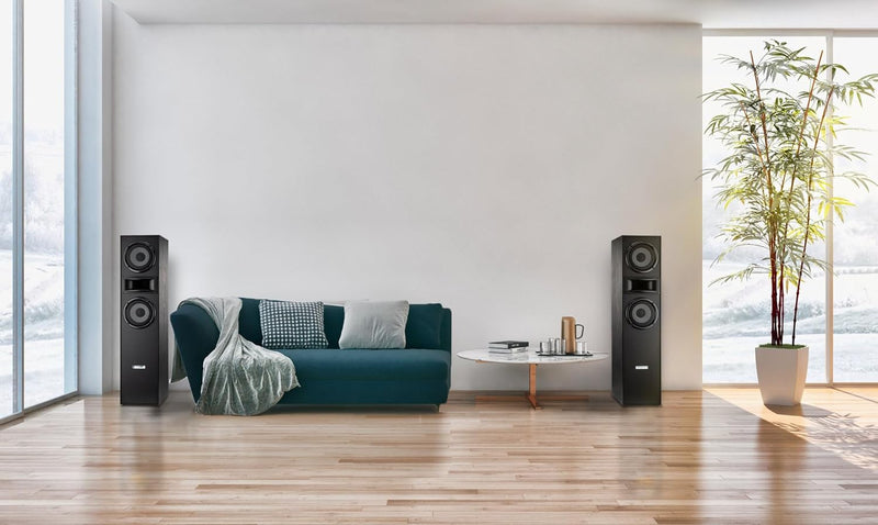 McGrey HTS-65320 BK Paar 3-Wege HiFi Standlautsprecher Paar - 160W RMS - 2 x 6,5" Mittel-, Tieftöner