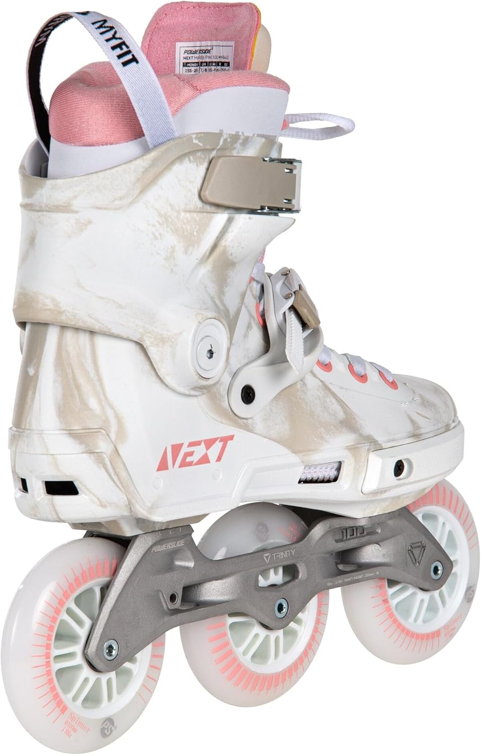 Powerslide Inline Skate Next Marble Pink 100, für Urban und Fitness, für Damen und Herren 42-43, 42-