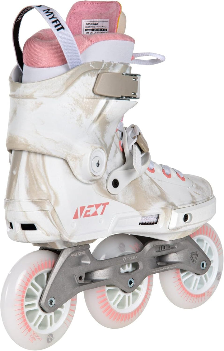 Powerslide Inline Skate Next Marble Pink 100, für Urban und Fitness, für Damen und Herren 42-43, 42-