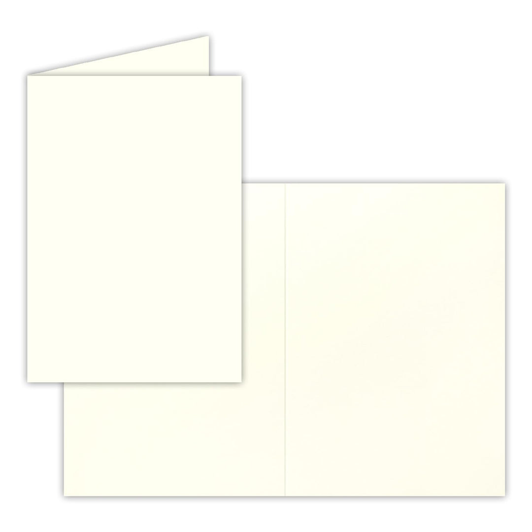 400x Falt-Karten DIN A6 in Natur-Weiss - Blanko - Doppel-Karten - 250 g/m² 400 Doppelkarten 22-Natur