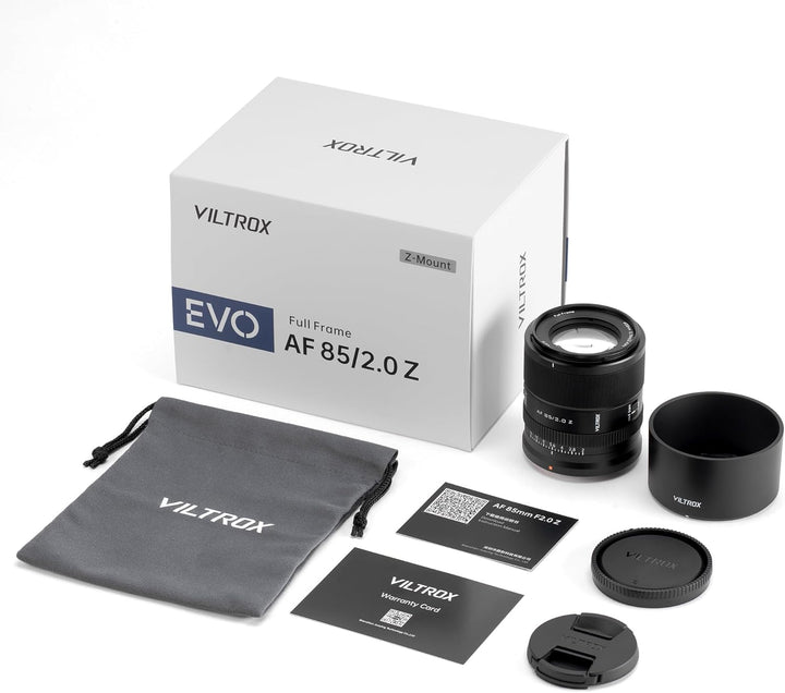 VILTROX 85mm F2.0 Z,AF 85mm f2.0 Z Mount EVO Objektiv für Nikon,Autofokus Vollformat Objektiv für Ni
