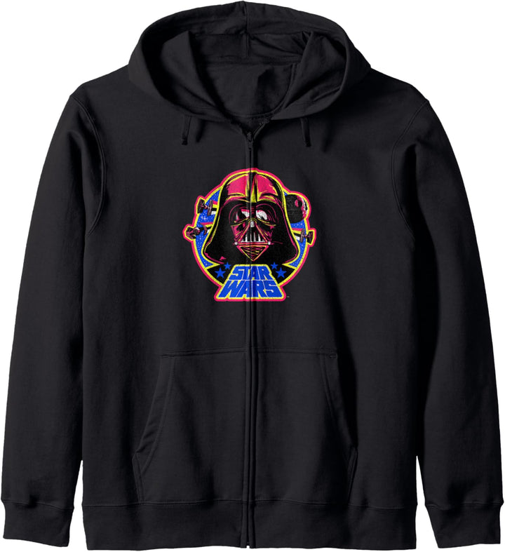 Star Wars Darth Vadar Neon Helmet Death Star Logo Kapuzenjacke