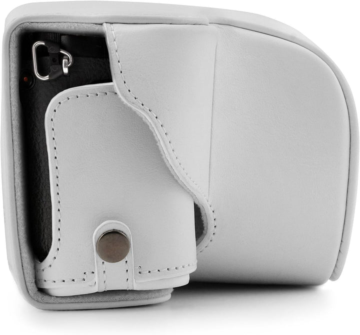 MegaGear Sony Alpha A6300, A6000 (16-50 mm) Ever Ready Leder Kamera-Case mit Trageriemen und Batteri