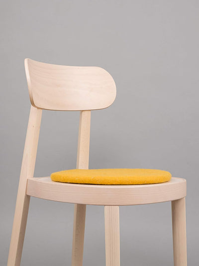 myfelt Flache Filz Sitzauflage, Filz Stuhlauflage - Klara - rund, Ø 36 cm, Senfgelb, Senfgelb