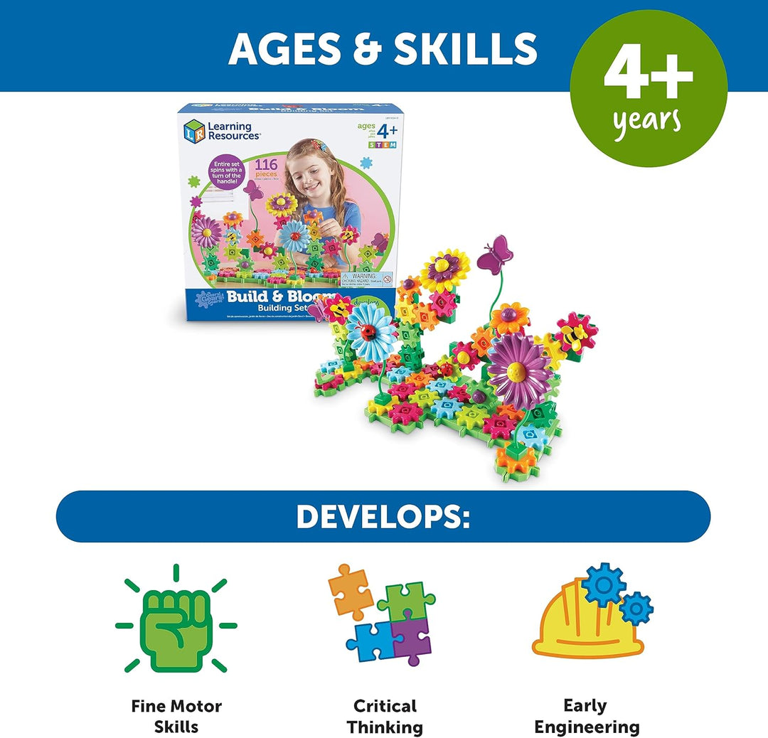 Learning Resources Gears! Gears! Gears!® Blumengarten bauen und erblühen lassen, Blumengarten