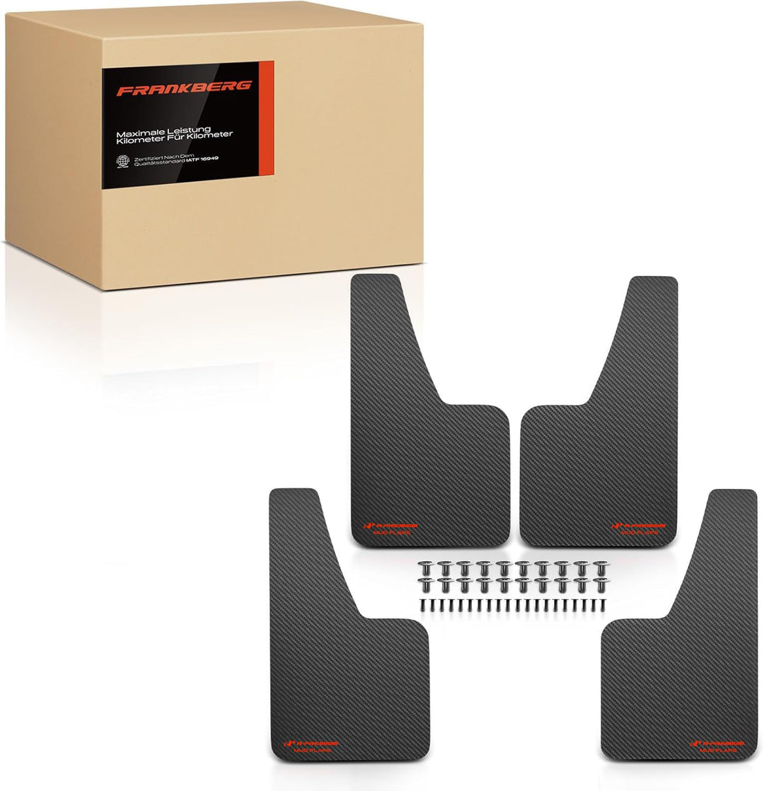 4X Universal Auto Schmutzfänger Spritzlappen Spritzschutz Schwarz Kompatibel mit Schrägheck Kombi Li