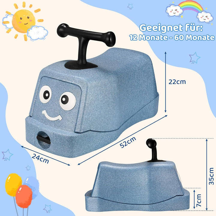 MAMIZO 5 in 1 Rutschauto ab 1 Jahr, Babyrutscher mit 360° Geräuschlose Räder, Babyroller bis 20kg, B