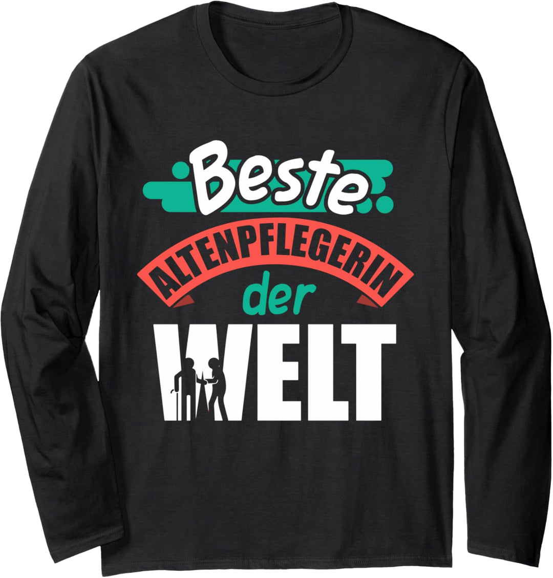 Berufskleidung Kasack Pflege Frauen Beste Altenpflegerin Langarmshirt