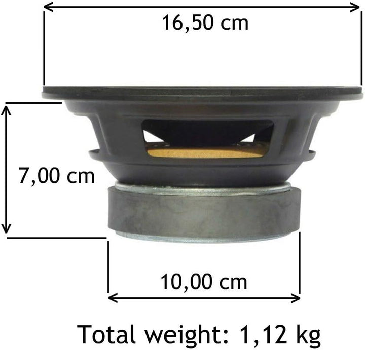 1 WOOFER MASTER AUDIO CW651/4 Lautsprecher von 16,50 cm 165 mm 6,5" mit 60 watt rms und 120 watt max