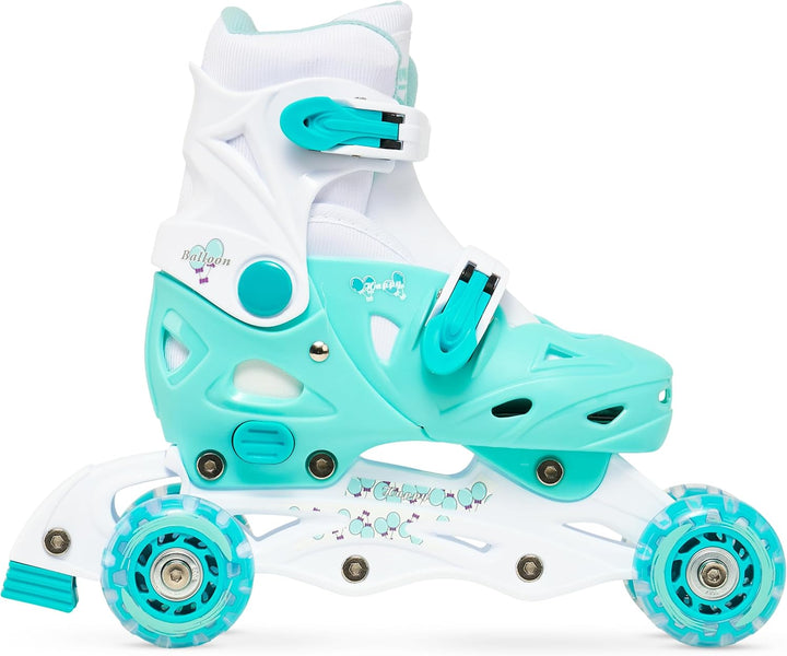 3in1 Kinder Inlineskates/Triskates/Rollschuhe RAVEN Balloon verstellbar Mint 29-32 (18cm-20cm), Mint