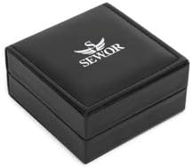 SEWOR Mens Luminous Dial Hand Wind Mechanical Pocket Watch with Brand Leather Gift Box (Stand Up Bla