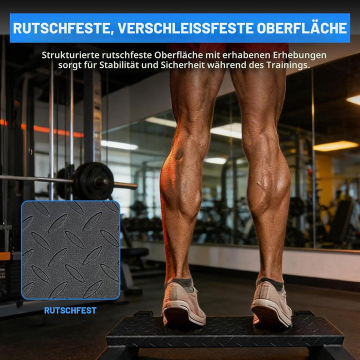 Wadentrainer, Vielseitige Wadenhebestange, Rutschfester Massiver Wadenblock aus Stahl für Wadenheben