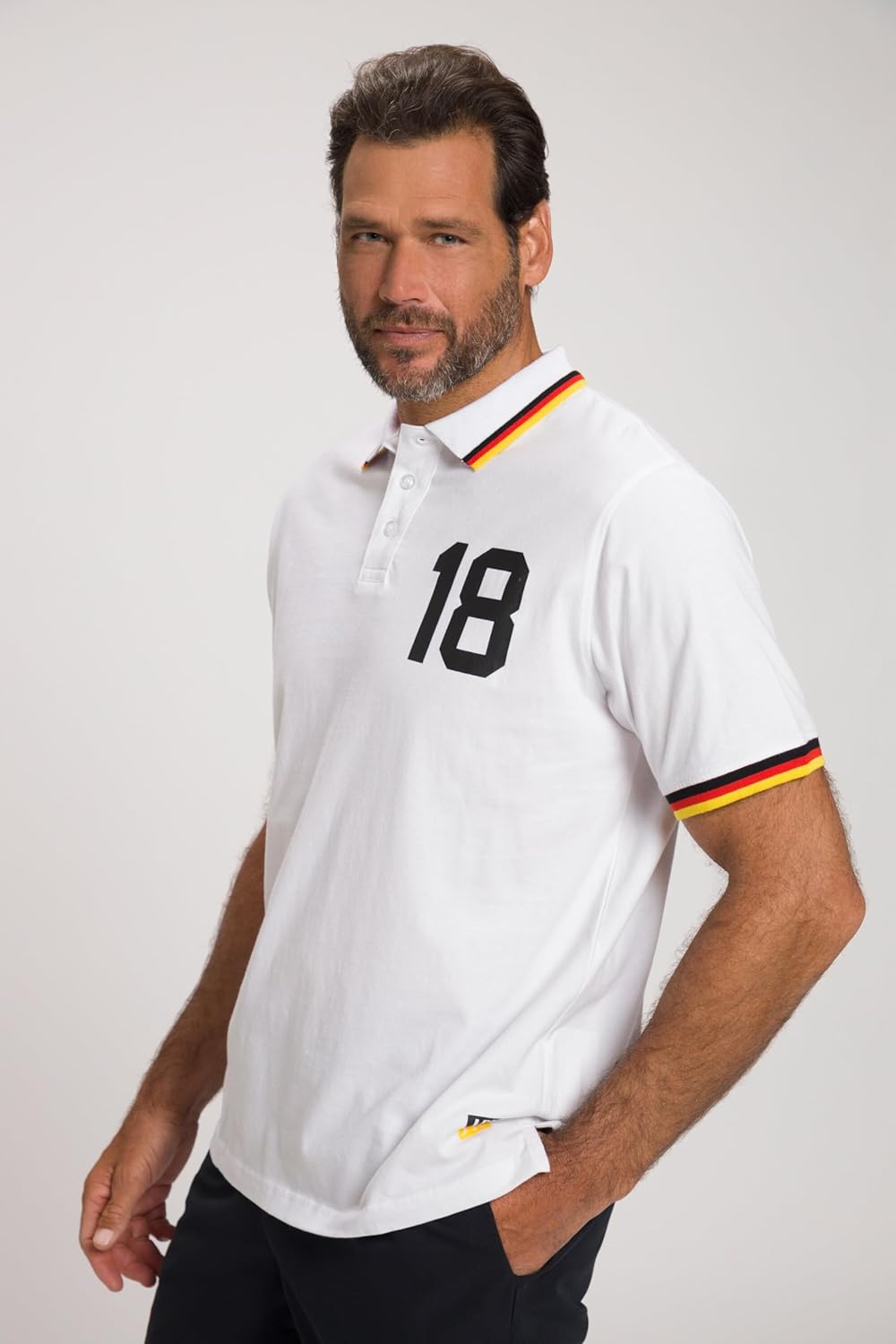 JP 1880 Herren Fussball Poloshirt 3XL Schneeweiss, 3XL Schneeweiß